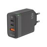 Сетевое зарядное устройство Walker WH-45 65W GAN (PD USB-C 65W, PD USB-C 30W, QC3.0 USB-A 18W) black - 919397 Сетевое зарядное устройство Walker WH-45 65W GAN (PD USB-C 65W, PD USB-C 30W, QC3.0 USB-A 18W) black - 919397
